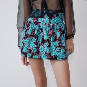 ZARA Printed Mini Skirt